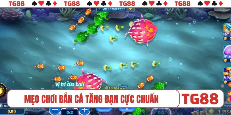 Mẹo chơi bắn cá tăng đạn cực chuẩn, tăng xu thưởng