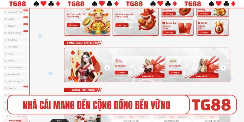 Nhà cái mong muốn mang đến cộng đồng bền vững